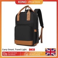 Unisex Waterproof Laptop Backpack โ Fits 15.6", Lightweight for Work/Travel, Headphone Port & Luggage Strap (Minimalist Design)