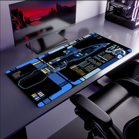Starship Blueprint Cabine Star T-Trek Mouse Pad Non-slip Thickened Large Writing Lockedge Office Student Gaming Cushion MousePad