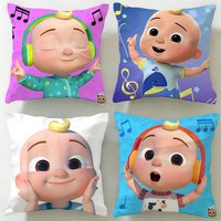 classic cartoon CoComelon Cushion Cover Soft & Easy-Wash Pillow Case – Versatile for Couch, Bed, Travel and Office