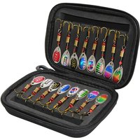 16 stücke Metall Spinner Köder Angeln Locken Künstliche SpinnerBait Für Hecht Bass Forelle Angeln Mit Angeln Tasche