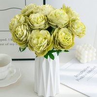 5/10pcs Artificial Flowers Silk Peony Wedding Bridal Bouquets Outdoor Yard Garden Home Room Decor Vase Festival Hotsale Box Gift