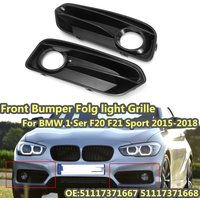 Paire de Grilles de phares antibrouillard pour pare-choc avant de voiture, pour BMW série 1 F20 F21 Sport 2015 – 2018 51117371667 51117371668 Couvercle de calandre de phare antibrouillard