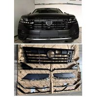 Car Front Bumper Grill for Volkswagen vw Touareg 19-23 modified Black Warrior Grille Mask Radiator