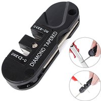 Portable Pocket Knife Sharpener Multifunctional Tungsten Steel Outdoor Sharpening Tool Mini Compact Knife Grinder for Camp Hunt