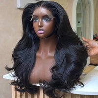 32 34 Inch Body Wave Human Hair 300 400 Density Wig 13x6 13x4 HD Lace Transparent Frontal Wig Pre Plucked Glueless Wig For Women