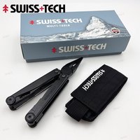 SWISS TECH 18 In 1 Multitool Folding Pliers Multi-functional Tool Scissors Saw EDC Outdoor Camping Equipment