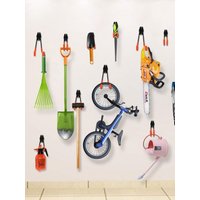 AliExpress NONE 1-10PCS Wall Mounted Heavy Duty Metal Hooks Garage Bike Hooks Set Non Slip Storage Racks for Garden Tools and Home Goods