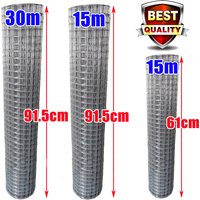 DayPlus Welded Wire Mesh 915mm X 15m/30m Hot-dipped Galvanized Fencing Anti-rust Chicken Coop Wire Fence for Garden Plant Pet