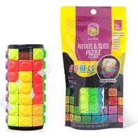 Magic Cube Puzzle 3D Cylinder Puzzle Rotate Fidget Toy Multi-Layer Brain Teasers Slide Logic Hand Game Colorful Sliding Sensor