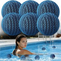 6Pcs Hot Tub Scum Absorber Oil Absorbing Scum Sponge Balls Reusable Honeycomb Spa and Pool Cleaner Remover Skimmer