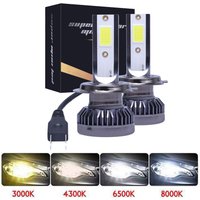 2Pcs H7 Car Headlight Bulbs LED 12000LM 80W Mini H1 H4 H8 H9 H11 Headlamps Kit 9005 HB3 9006 HB4 Auto Fog Lamps 6000K 12V Light