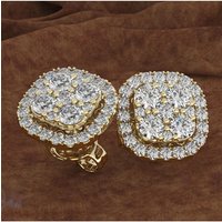 Pure Gemstone Earring for Women 14K Gold Diamond Peridot Oorbellen Bijoux Femme Bizuteria Stud Earrings Gold Jewelry Orecchini