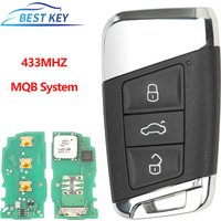 BEST KEY Remote Smart car Key For Volkswagen VW Passat B8 New Magotan B5 Skoda A7 Passat Variant 2015-2019 3 Button 433MHZ NEW