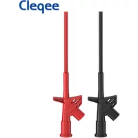 Cleqee P5004 Quick Test Hook Clip 1000V High Voltage Flexible Professional Insulated Testing Probes with 4mm Socket