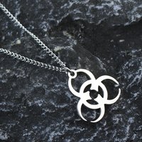 Residents Evils Pendant Necklace for Men Women Biochemistry Symbol Chain Necklace Fans Cosplay Party Jewelry Accessories Gift
