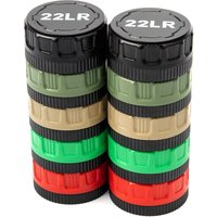 Large capacity mini portable ammo storage box with screw cap design, suitable for .22LR caliber ammunition, compact and durable