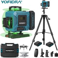 Niveau laser YOFIDRA 16 lignes, ligne verte horizontale et verticale 360° ° Niveau laser auto-nivelant super puissant avec contrôle à distance par application