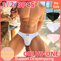 1/2/3PCS ADANNU Men's Briefs New Summer Briefs Modal Solid Color Comfortable Breathable Soft Low Waist Sexy Slim Youth Underwear