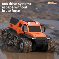 8-Wheel Water & Land Amphibious RC Truck, 4WD High Speed Off-Road Climbing Stunt R/C Vehicle for Children