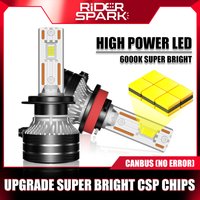 K5C H7 LED 60000LM Headlights Canbus H1 H4 H11 9012 HIR2 H8 H9 9005 9006 HB3 HB4 High Power 6000K 5570 CSP Chips 12V Turbo 24V