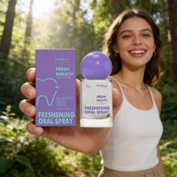 Portable Breath Freshener Spray Mint Flavor Teeth Cleaning Long-Lasting Freshening Bad Odor Removal Oral Care Product for Adults