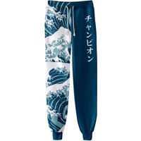 The Great Wave of Kanagawa 3D Printed Joggers Pants Anime Sports Sweatpants Men Women Cosplay Costume Fashion Trousers/Hoodie