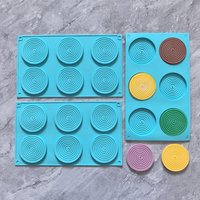 6-cavity mosquito repellent shaped cake silicone mold for baking mousse cake, 3D chocolate cream French dessert mold