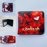 Bandai 11.5X9.5CM Anime EVA Ayanami Rei Asuka Figure short version PU wallet coin purse Leather wallet Gifts