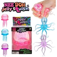 Fashion Nee Doh Jellyfish and Cube Squeeze Toys, Soft Jelly Sensory Stress Relief Toys
