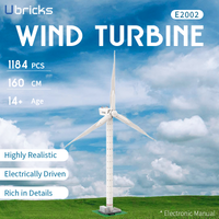 Ubricks E2002 éolienne détachable Machine modèle ingénierie levage blocs de construction briques Kits jouets adultes cadeaux de noël