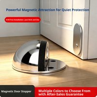 Floor-Mounted No-Drill Magnetic Door Stopper: Silicone Anti-Collision Windproof Buffer for Glass & Bedroom Doors
