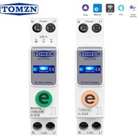 TOMZN ewelink 1P+N 63A 110V 220V WIFI Smart Switch Energy Meter Kwh Metering Circuit Breaker Timer Relay for Smart Home