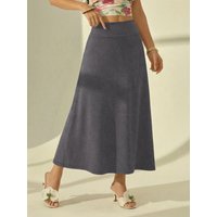 Mild Season Versatile Maxi Skirt, Soft Drape Silhouette, Island Holiday & Park Leisure Outfit
