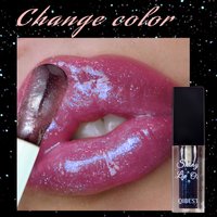 QIBEST Watery Mirror Lip Glaze Moisturizing Color Changing Lipgloss Shiny Lip Balm Oil Plumping Lasting Lip Stain Tint Cosmetics