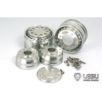 LESU W-2041 1/14 tractor aluminum alloy 10-hole front wheel wide hub suitable for Tamiya mud dump truck or DIY model modificatio