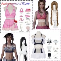 Game Final-Fantasy VII Aerith Gainsborough Tifa Lockhart Cosplay Costume Wig Summer Swimsuit Sexy Bikini Woman Carnival Suit