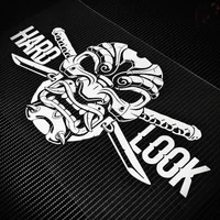 30CM Stickers reflective retro warrior Japanese ninja tough guy stickers Japanese drift car decals racing truck van wall decals
