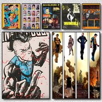 Cartoon Images I-InvincibleS Poster HD Sticky Wall Waterproof Home Living Room Bedroom Dorm Aesthetic Decoration