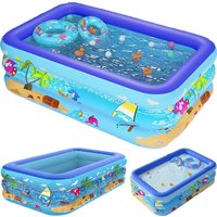 Framed Swimming Pool PVC Thickening Swimming Pool Cartoon Pattern Water Play Pool for Summer Outdoor Indoor