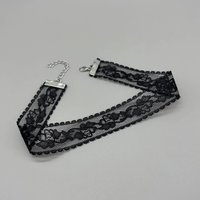 New Simple Lace Rose Flower Necklace Women's Choker Light Luxury Lace Collarbone Chain Black White Lace Jewelry Accessory