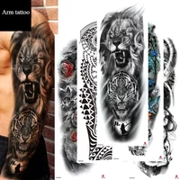 Full Arm Flash Tattoos Long Arm Waterproof Temporary Tatoo Anime Stickers Art Fake Tattoo for Man