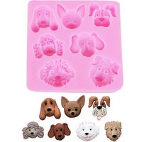 Dog Head Silicone Moulds Flexible Food Safe Form- Clay Resin Ceramics Sugar Fondant Candy Chocolate Soap Clay Molds M141