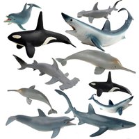 Endangered Marine Animals Figurines Killer Shark Orca Beluga Whale Dolphin Seal Model Action Figure Toy Conservation Awareness