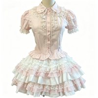 Harajuku Sweet Two Piece Skirt Set Women Harajuku Kawaii Mini Skirt Korean Beach Y2K Streetwear Fashion Suit