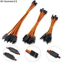 【Amn】【R】10Pcs 10-100CM Extension Lead Wire Cable Anti-Loose 60 Core Servo For RC JR Male To Female Model Aircraft Adapter Cable