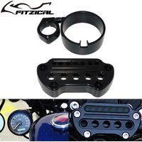 Motorcycle Speedometer Bracket Housing Side Mount Relocation Cover Handlebar Top Clamps For Harley Sportster 883 1200 XL 1995-up