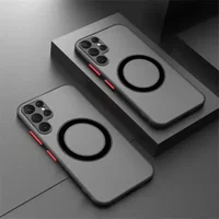 Clear Matte Magnetic For Magsafe Case For Samsung Galaxy S27 S26 S25 S24 S23 S22 S21 Plus Ultra FE Edge Shockproof Phone Covers