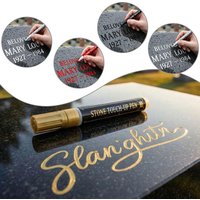 Professional Golden Tombstone Marker Pen Precise Gold Paint Pen for Stone Repair Monument Inscription Restoration Tool