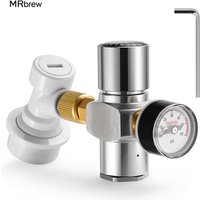 Beer Keg Co2 Charger,0-60PSI Mini Co2 Regulator,Portable Co2 Dispenser With Ball Lock Quick Disconnect For Home Brewing Beer Keg
