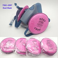 7502 Atemschutzmaske aus Silikon mit 2097-Filter, Schutzbrillen-Set für Epoxid-Staub, Farbe, organische Dämpfe, Formaldehyd, Schweißen, Schleifen